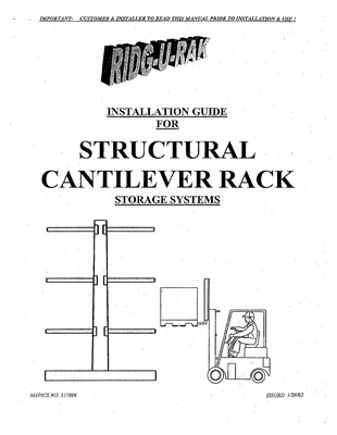 Cantilever Rack Capacity Chart